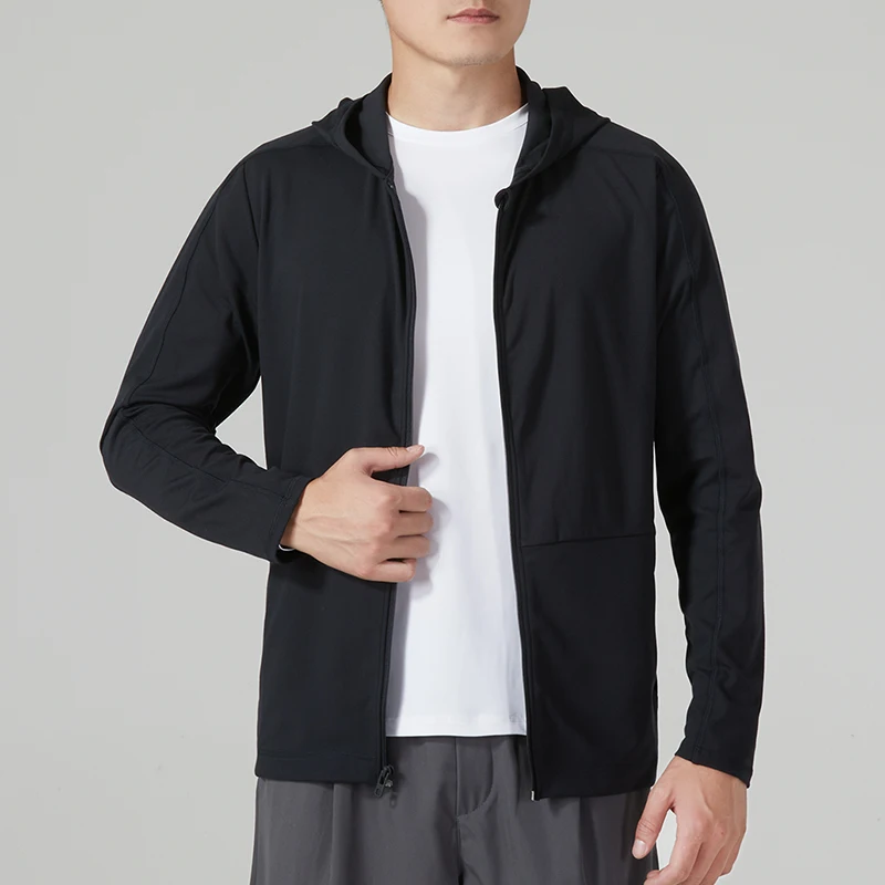 언더아머 남성용 니트 재킷 아웃도어 캐주얼 스포츠웨어 봄 신상품 내마모성 후드 오픈 가디건 379674