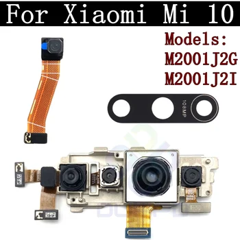 Modulo fotocamera posteriore anteriore per Xiaomi Mi 10 Mi10 5G Selfie frontale vista ampia lente in vetro per fotocamera posteriore principale