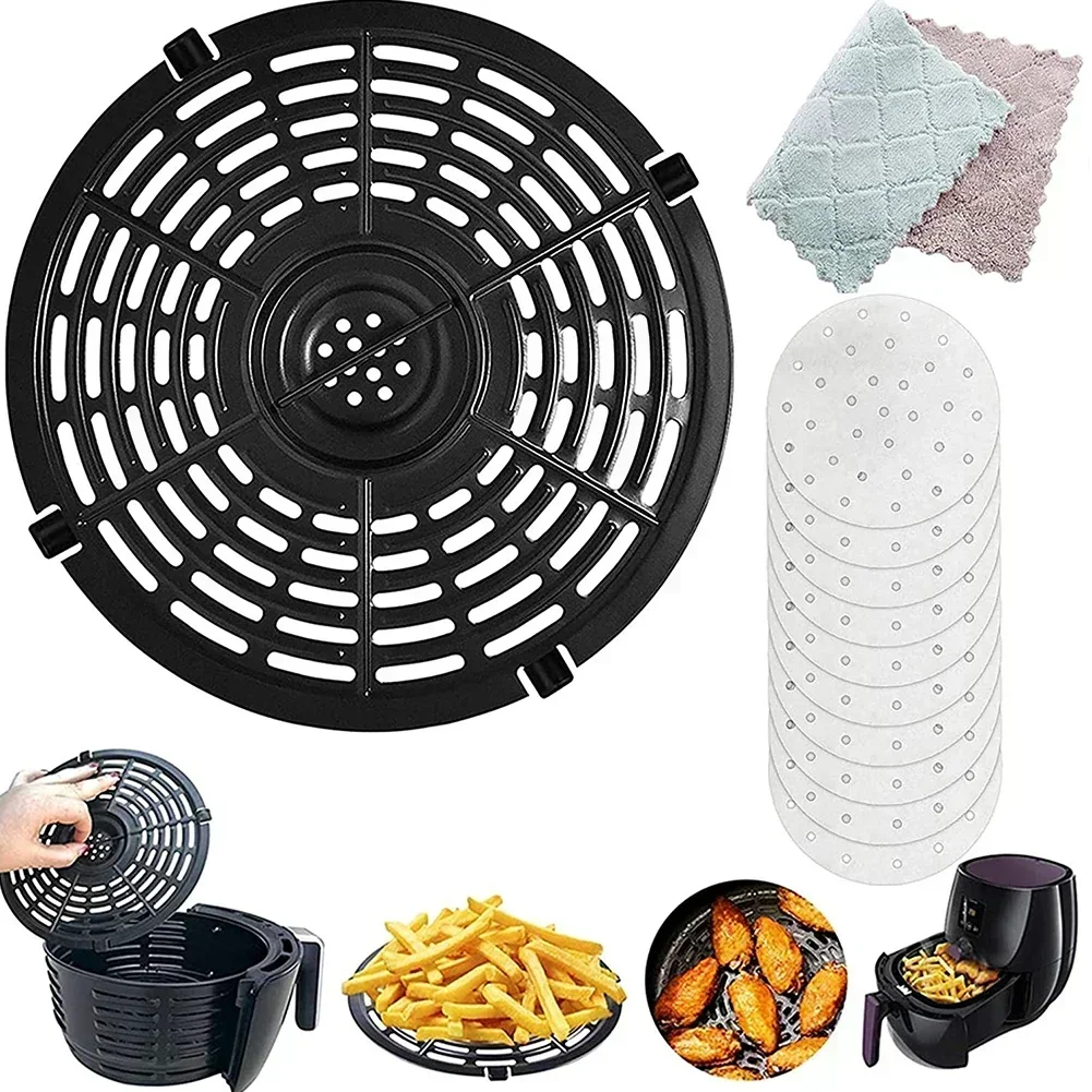 4 Sizes Air Fryer Basket Replacement Grill Air Pan For Fryer Parts Crisper Plate Non-Stick Fry Pan Airfryer Accessories
