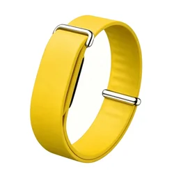 Breathable Sport Band with Classic Buckle - Water & Sweat Resistant Strap (Yellow)