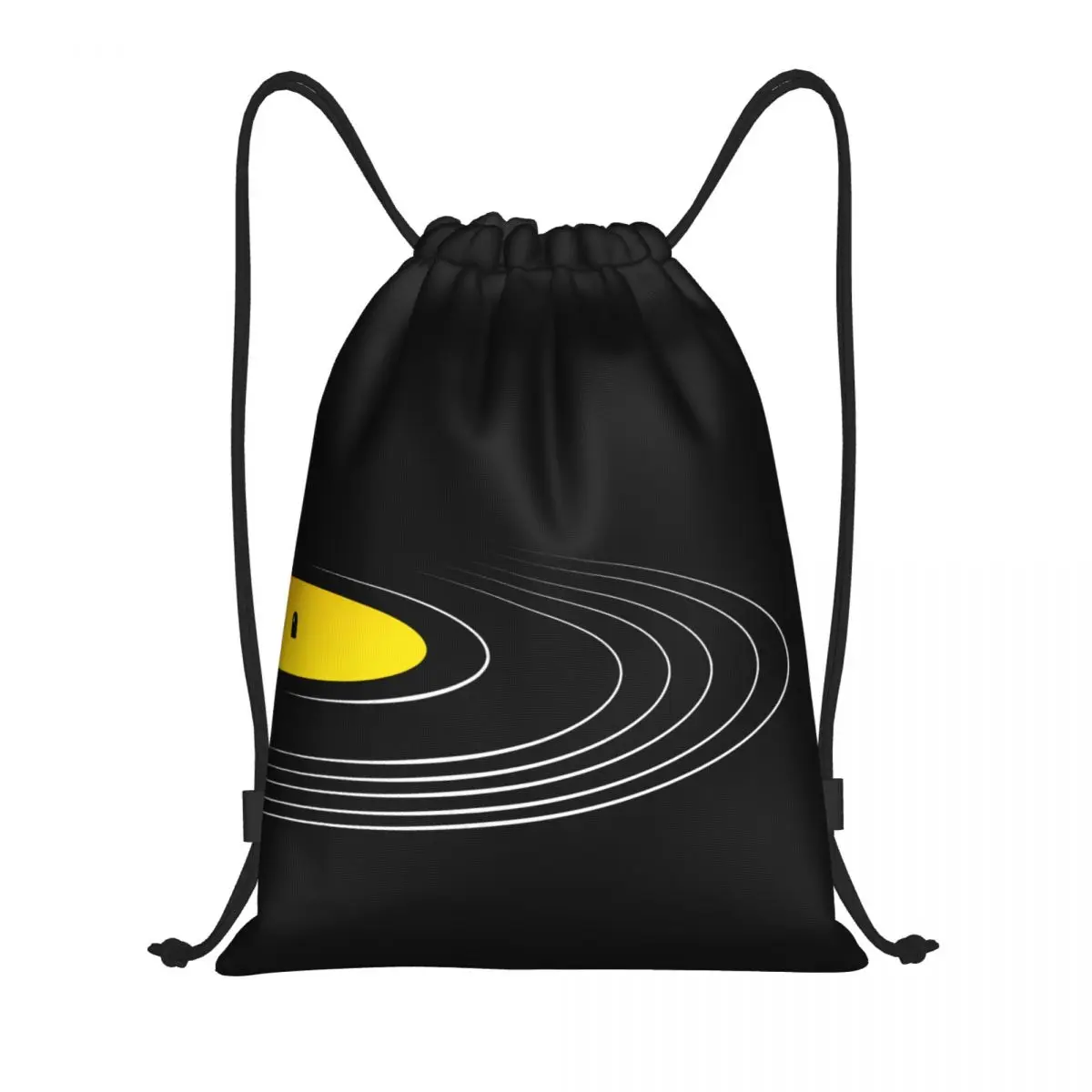 

Vinyl LP Music Record Sunset Drawstring Backpack Cosy Backpack Ins style Large capacity Korean style Large capacity Humor