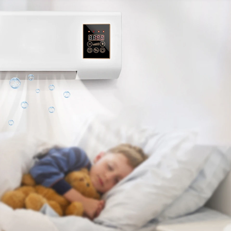 실용적이면서도 효율적인 벽걸이 형 에어컨 히터 - VKTECH 1800W 투인원