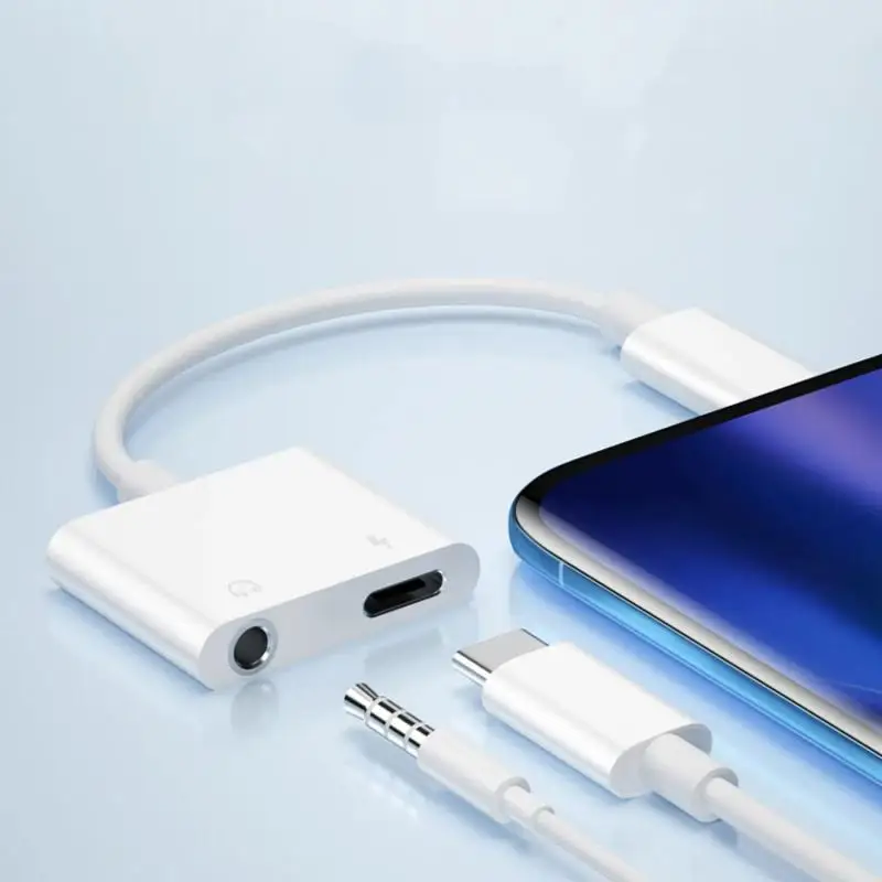 Dual Function USB-C to 3.5mm Audio Adapter Cable