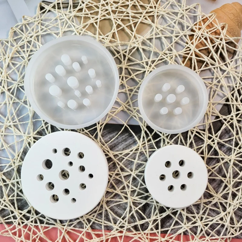 Honeycomb round pen holder making mold flower arrangement bucket plaster cement mold