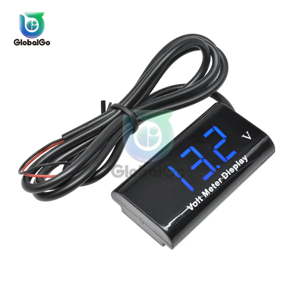 DC 8-18V Digital Voltmeter 12V Car Voltage Meter Volt Tester Lead Acid Battery Capacity Tester Panel Monitor Detector Motorcycle