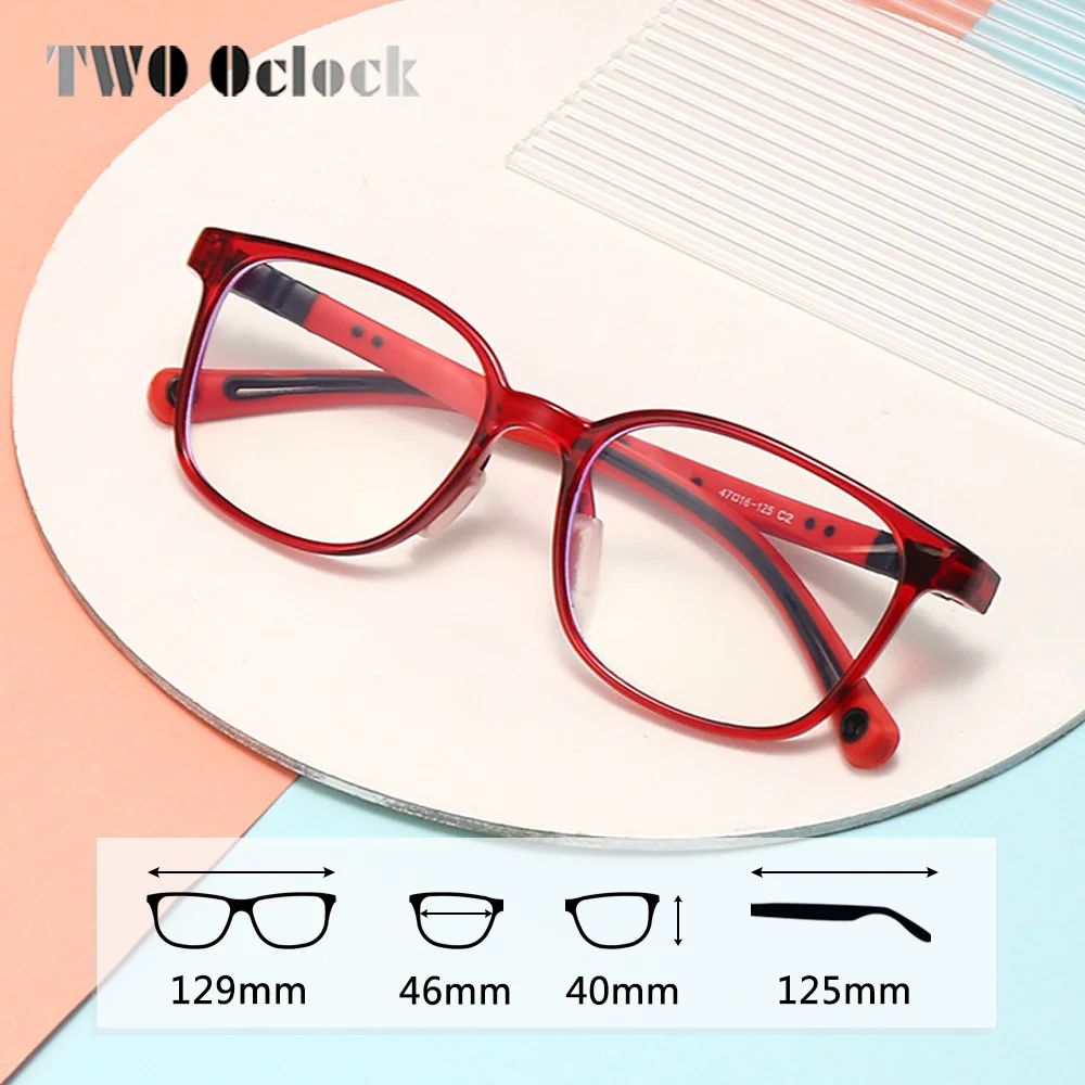 Anti Blue Light Glasses Kids Glasses Optical Spectacle Frames Ultra-light Square Glasses Frames Kids Boy Girl Children Anti Blue Light Eyeglass Frames Prescription 0 Diopter Optical Glasses