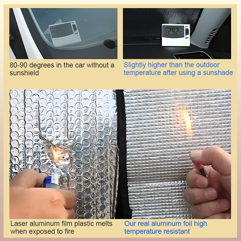 Car Full Coverages Sunshades For Volkswagen VW Touareg 7P 2010- 2011 2012 2013 Reflector Shade Sun Visor Silver Sun Tools