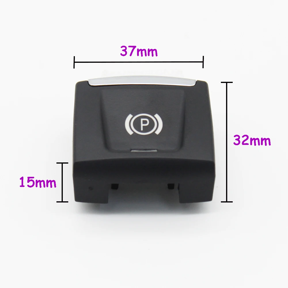 Couvercle Bouton Frein De Stationnement AUTO H Pour BMW Série 5/7/X3/X4/X5/X6 - Modèles F01, F10, F15, F25 Etc., Plastique ABS, Noir - 5