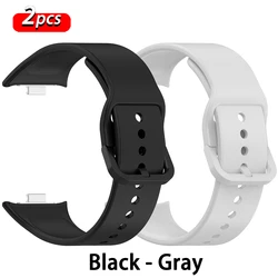 Silicone Sport Strap for Smartwatch - Durable Watchband Accessory (Black - Gray)