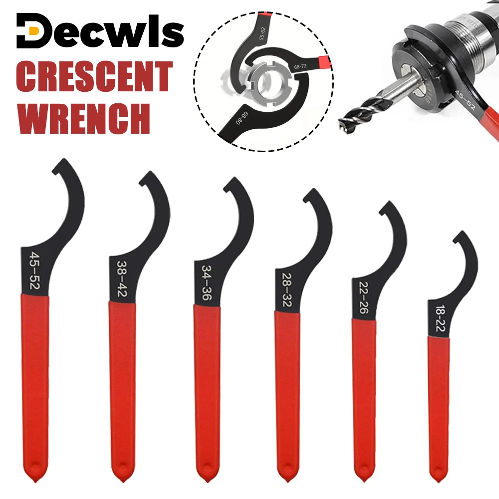 6PCS Coilover Shock Absorber Wrenches, Hook-Type Crescent Wrenches & Wrench Tools For Suspension And Shock Absorber Adjustments