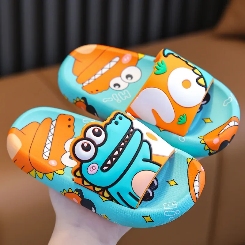 Children Sandals Kids Sandals Beach Shoes New Summer Slippers Boys Girls Beach Sandals Fashion Print Thick Soled EVA Home Slipper Non-slip Indoor Bathroom Flip Flop