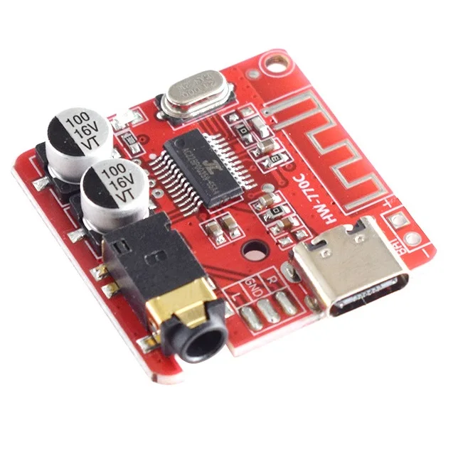 

Type-c Audio Receiver Board Bluetooth-compatible 5.0 MP3 Lossless Decoder Board Wireless Stereo Music Module 3.7-5V