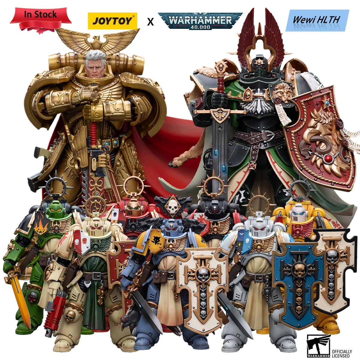 Joytoy Action Figure Warhammer 40K Primarch Lion Jonson Imperial Pugno Rogal Dorn Bladeguard Veterano Anime Modello Militare Giocattoli