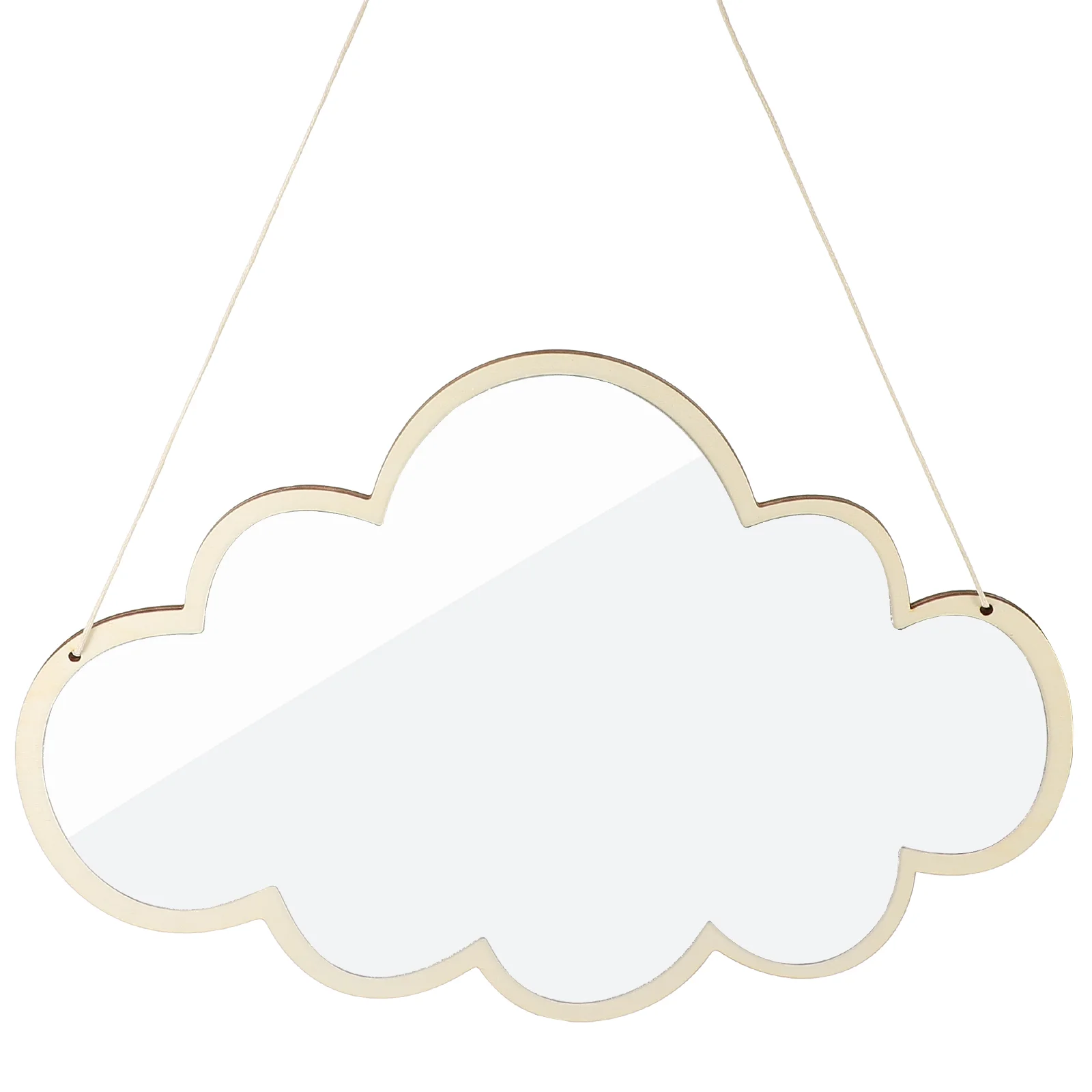 

Cloud Shaped Wall Mirror Wood Frame Acrylic Hanging Mirror Cute Cloud Mirror Wall Stickers Decals Kids Girls Bedroom Nursery