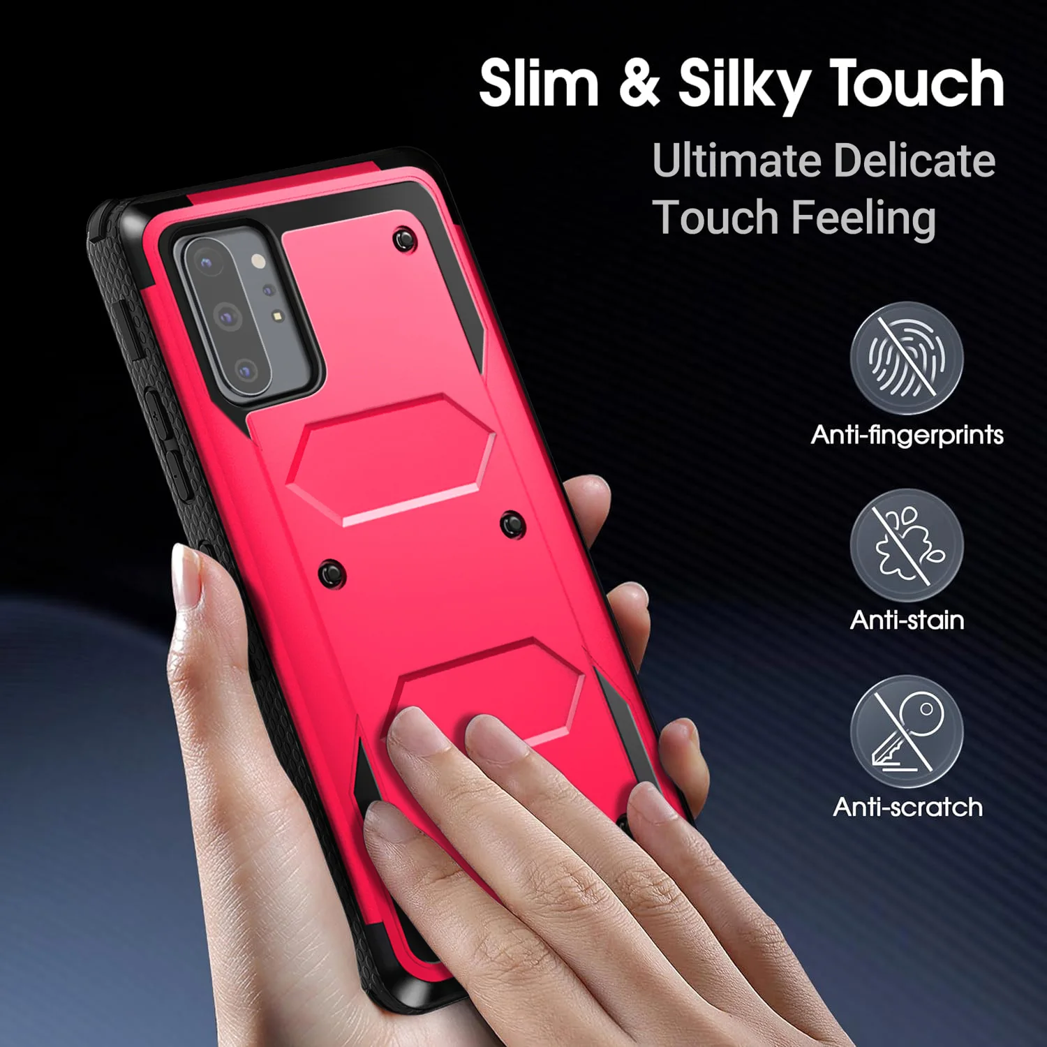 For Samsung Galaxy Note 10/Note10+/Note 10 Plus 5G Phone Case Shockproof Protective Heavy Duty Rugged Hybrid Cover Rose