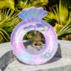 1PC  Transparent shell shape  Baby float  Pool floats kids  Pool float   Children's seat with swimming ring 3