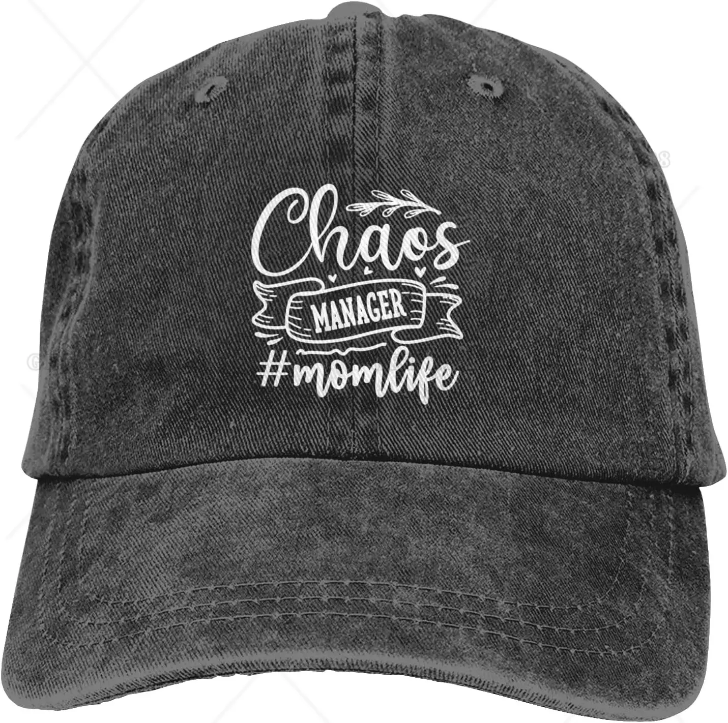 

Women's Chaos Mom Life Baseball Cap Adjustable Vintage Washed Hat for Dad and Mom One Size Designer Cap Women