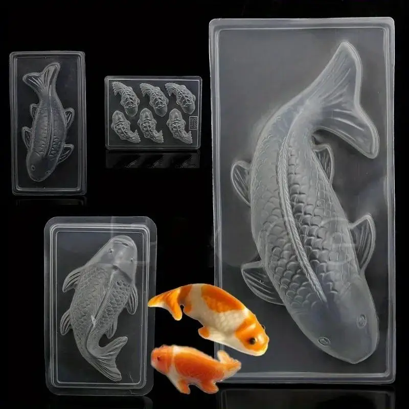 Creative Koi Mold Kitchen Baking Cake Fish Shaped Mold Lucky Koi DIY Mold New Alien Fish Chocolate Food Mold Baking Mold