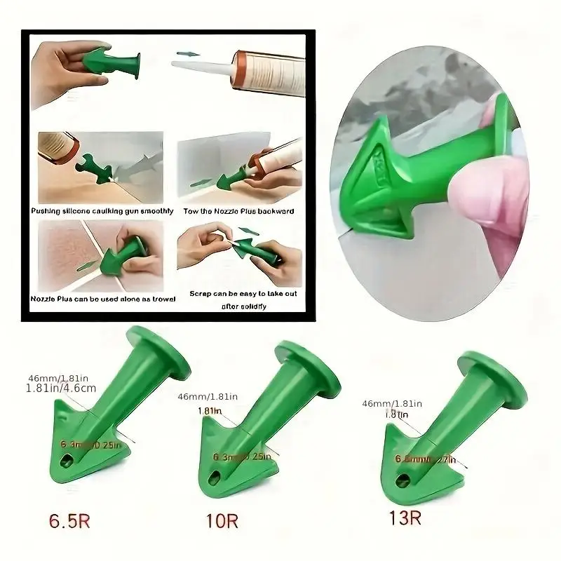 Multi-functional Sealant Nozzle Scraper 3/6pcs Floor Caulking Tools Silicone Sealant Nozzles Kit Home Improvement Set Grout Tool