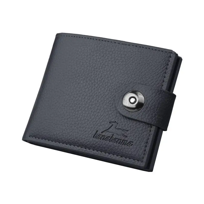 

Men's Wallet Hasp Short Wallets for Men Made of Natural Leather PU Wallet Card Holder Perfect for You Magnetic Purses Small