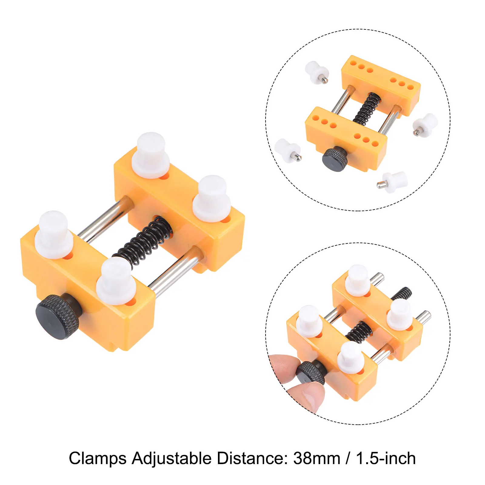 uxcell Watch Repair Tool Set,35mm Watch Back Cover Case Screw Wrench Opener with 18 Bits and 38mm Remover Holder