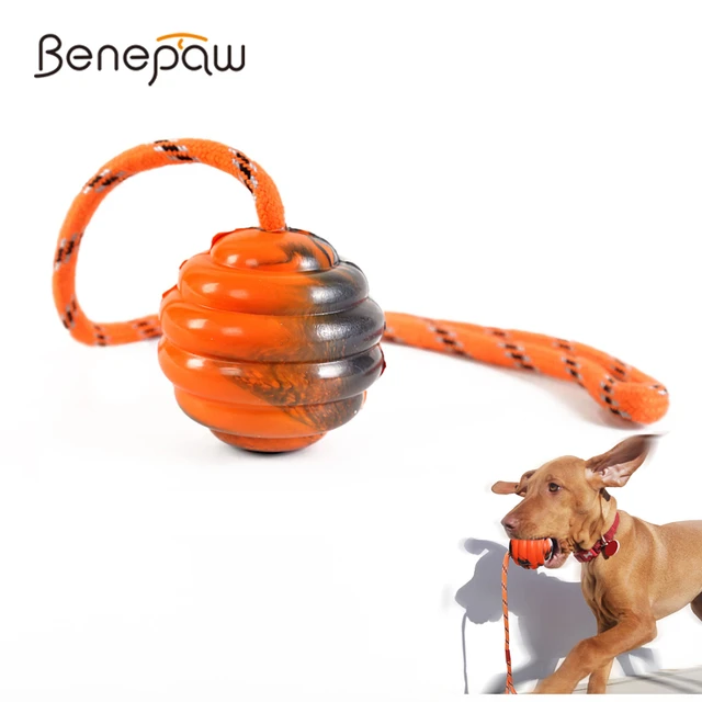 Benepaw Durable Rope Dog Toys Interactive Rubber Training Pet Toy