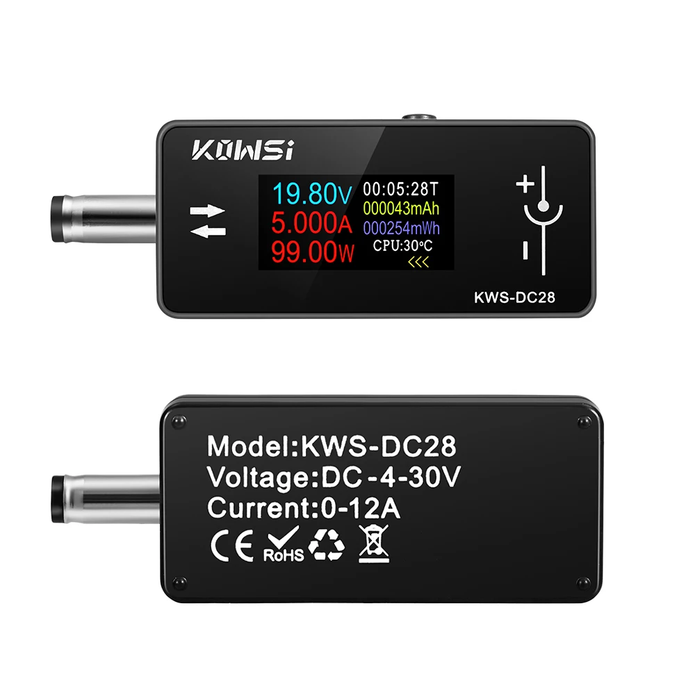KWS-DC28 0.96 inch TFT HD Digital Display DC Voltage Ammeter thumbnail 2
