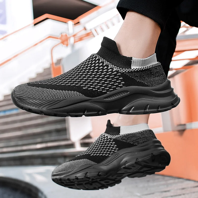 2023 New Men's Casual Sneakers Male Slip-On Sock Shoes Breathable Summer Outdoor Running Shoes for Man Free Shipping Gym Trainer