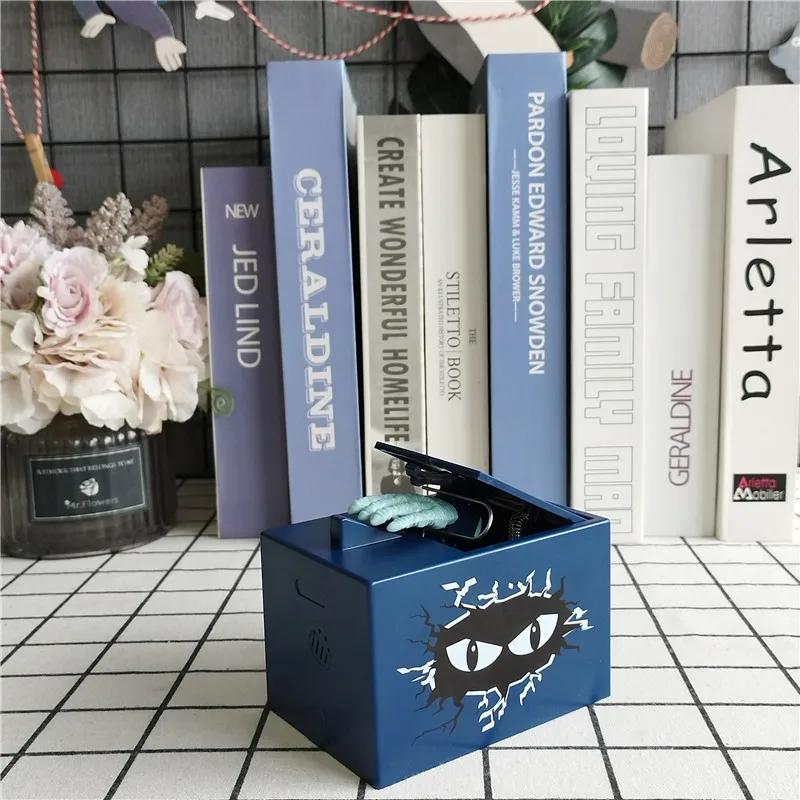 Cool Ghost Hand ATM Safe Piggy Deposit Bank Code Bank Household Ornaments Banknote Box Cash Coins Saving Storage Halloween Gift 6
