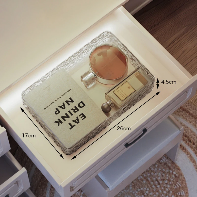 메이크업 보관함 서랍, 빌트인 디바이더 아크릴 드레서, 데스크탑 스킨케어 정리함 보관 선반 