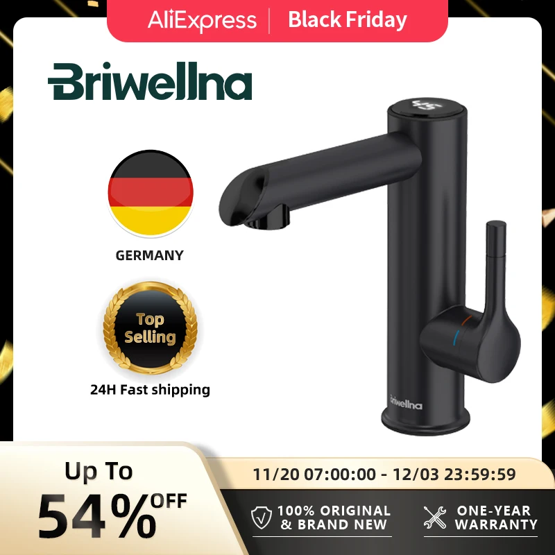 Briwellna ไฟฟ้า Warer เครื่องทําความร้อนก๊อกน้ําสแตนเลสความร้อน TAP สําหรับห้องน้ํา 220V ก๊อกน้ําร้อน MINI ไหลเครื่องทําน้ําอุ่น 1