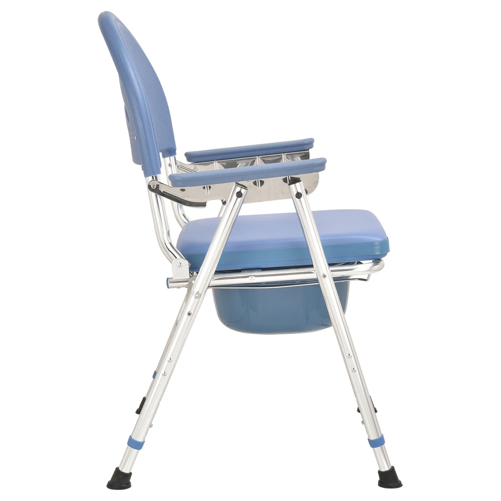 folding aluminium elderly bath seat commode chair for elderly and disabled shower chair for elderly  toilet chair for disabled 3