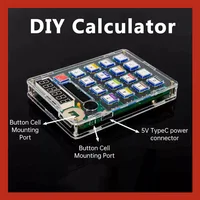 Kit de Production de calculatrice électronique, bricolage, affichage numérique à Tube LED avec coque, micro-ordinateur à puce unique, pratique de soudage 5