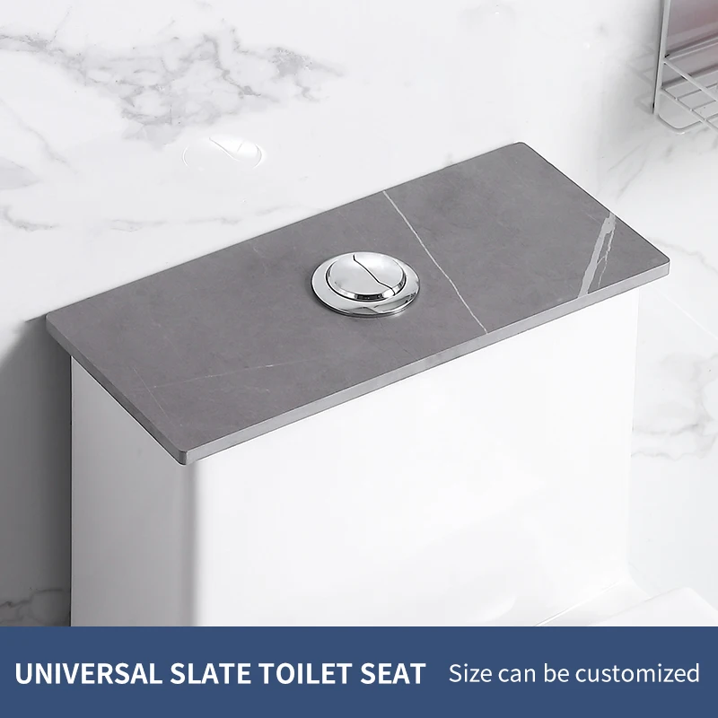 Marble toilet universal water tank cover pumping ceramic side press seat toilet flush tank cover replacement