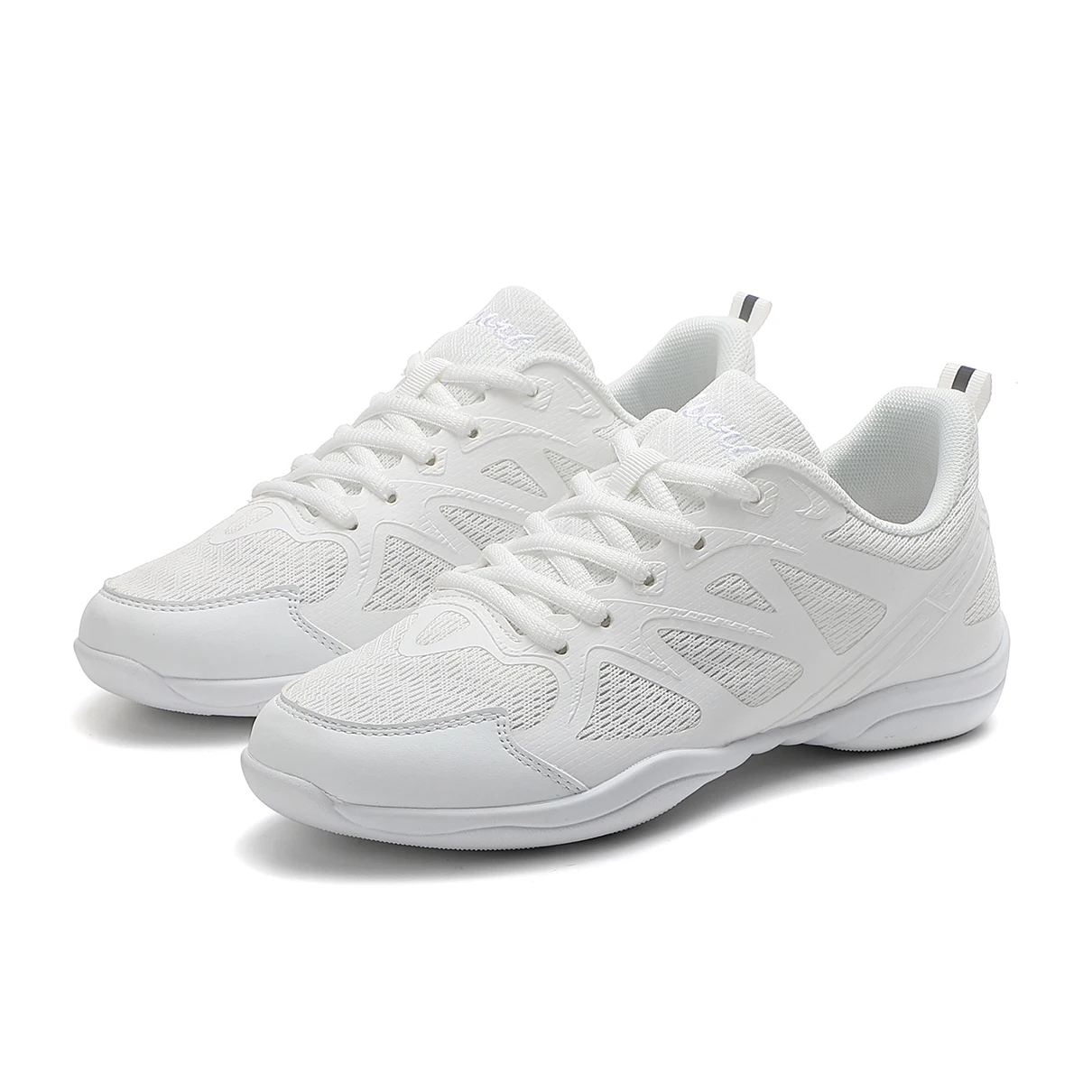 2415 Marwoo Youth Girls White Cheerleading Dancing Shoes Athletic Training Tennis Walking Breathable Competition Cheer Sneakers