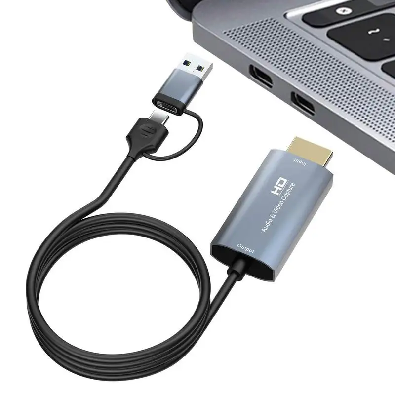 

Карта видеозахвата HD-Type-C, портативная игровая консоль, записывающая карта 4K для компьютерных игр, прямых трансляций