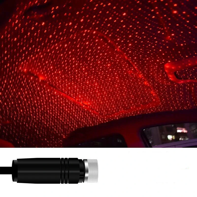 

1PC Mini LED Car Roof Star Night Light Projector Atmosphere Galaxy Lamp USB Decorative Lamp Adjustable Car Interior Decor Light