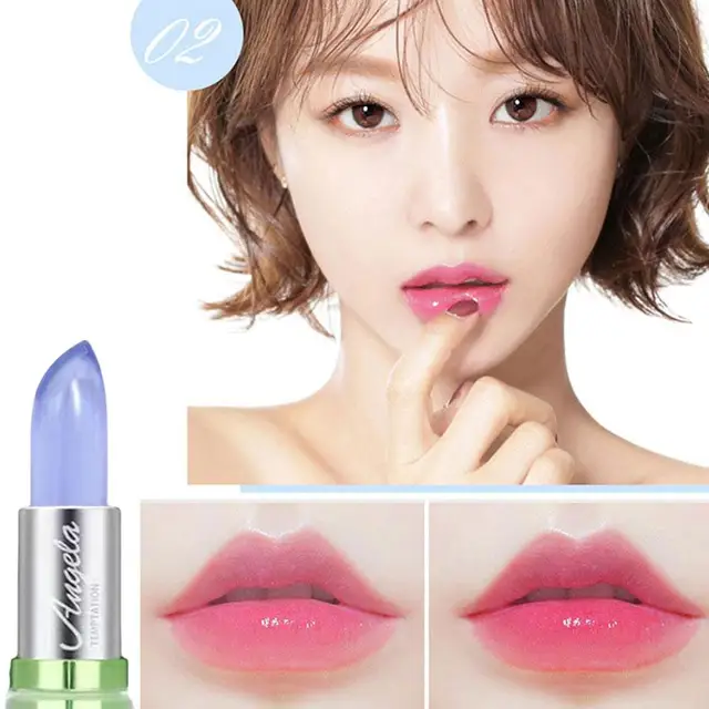 Crystal Jelly Lipstick,Magic Color Changing Lipstick, Moisturizing Temperature Color Changing Lip Gloss,Nourishing Lip Balm