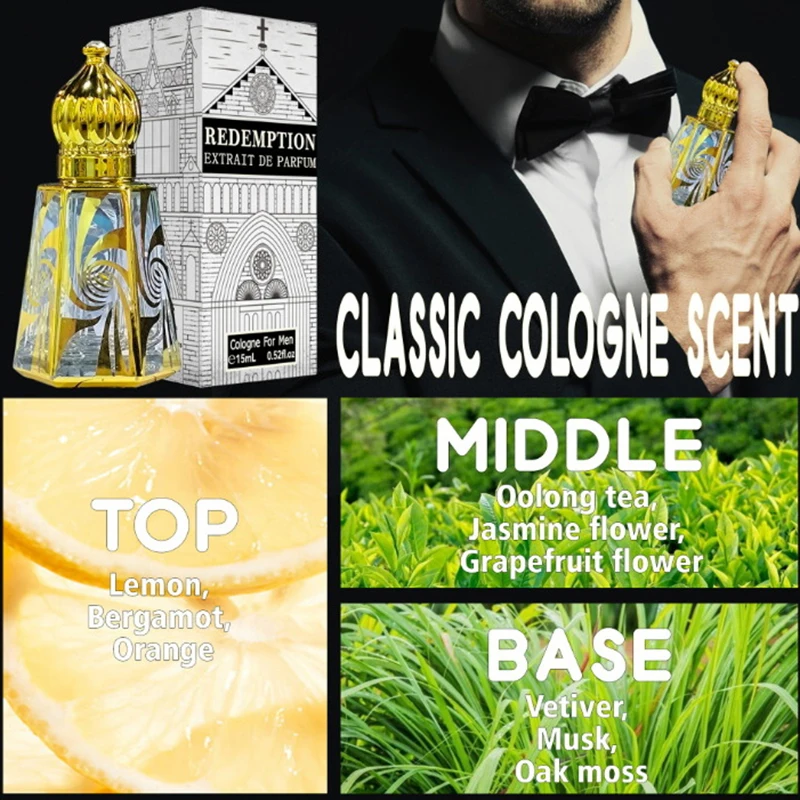15ML Dubai Middle East Perfume Oil Long Lasting Light Fragrance Fresh Desert Flower Arabian Essential Oil Health Beauty