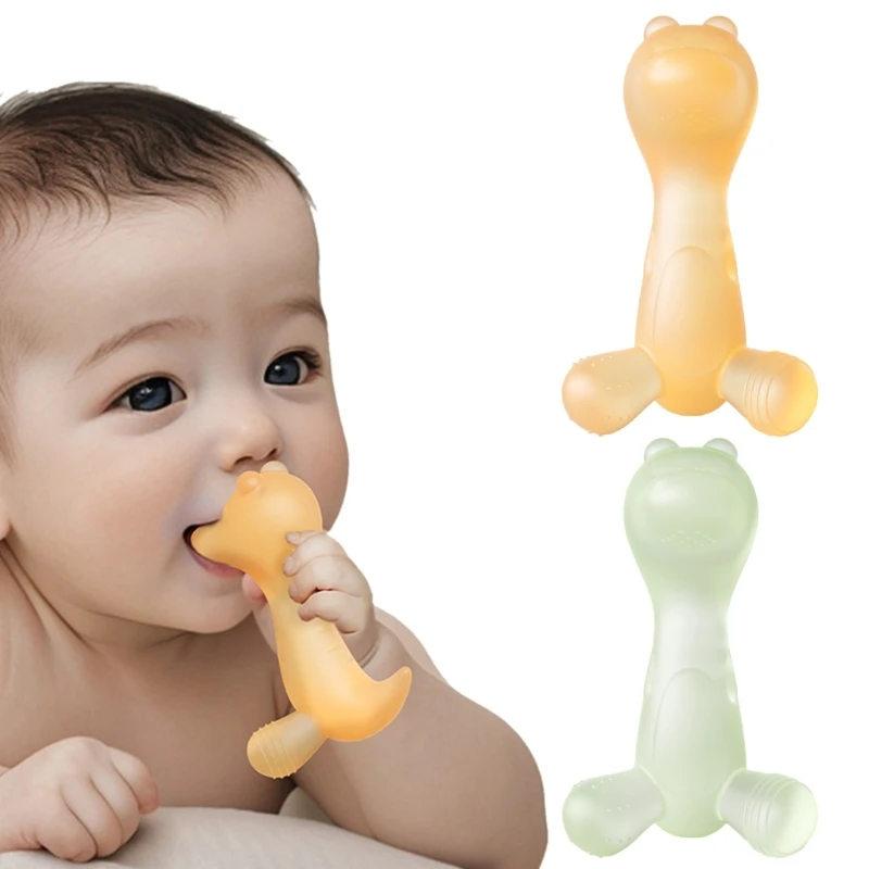 

B2EB Baby Nursing Teething Toy Dinosaur Silicone Teether Molar Chewing Toy