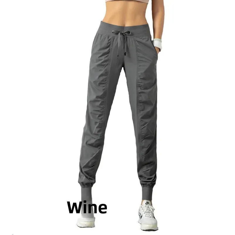 Spring Summer Casual Drawstring Fitness Pants Loose Running Sports Shorts Quick Dry Bungee Cord Waistband Sweatpants