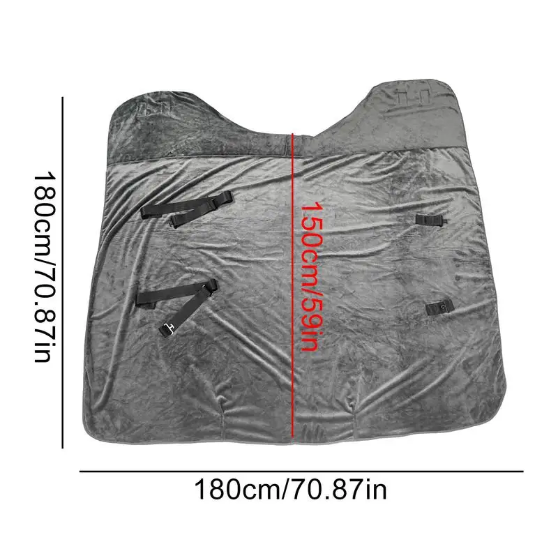 Waterproof Horse Blanket Warm Waterproof Horse Sheet Winter Horse Sheet Turnout Horse Protection With Neck Cover Cotton Filling 6