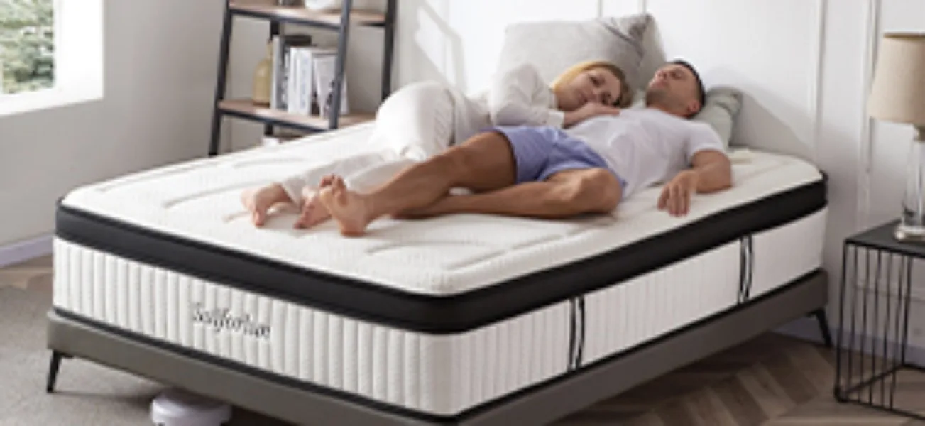 Suiforlun pocket spring hybrid memory foam mattress for couples