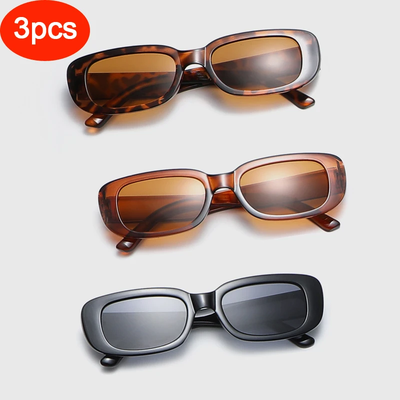 Small Rectangle Frame Sunglasses - Candy Color Y2K Fashion UV400 Vintage Eyewear
