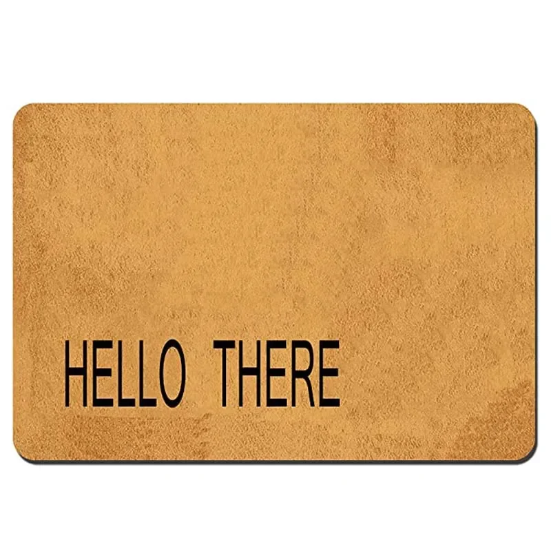 Funny Doormat Custom Indoor Doormat -Hello There Doormat Kitchen Mat Bath Mat Funny Front Door Mats Home and Office Decorative E