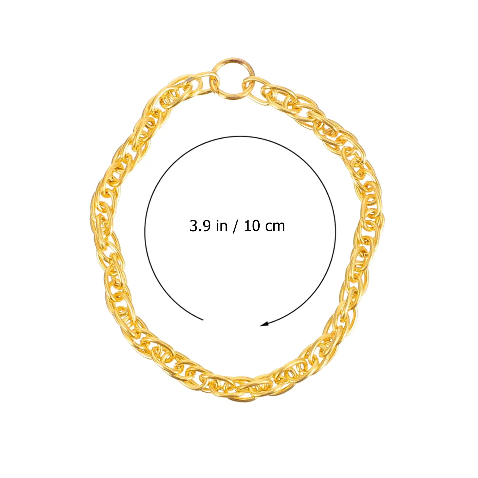 10/20/40 Doll Mini Gold Necklaces Chains Doll Dress Up Necklace Chains Golden Chains for DIY Doll Decor Photo Props Dollhouse 6