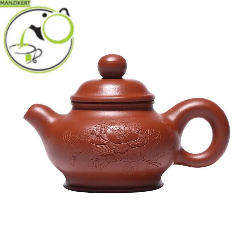 

110ml Yixing Raw Ore Purple Clay Teapots Famous Handmade Small Capacity Squirrel Tea Pot Kettle Chinese High-end Zisha Tea Set