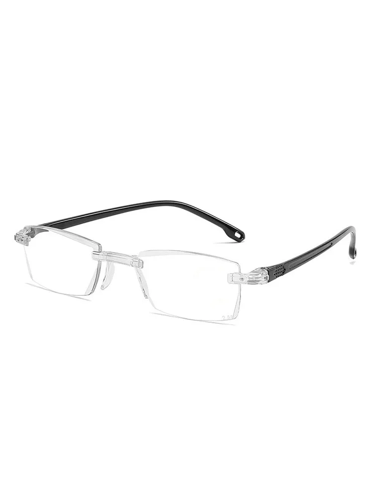 Vintage Rimless Blue Light Blocking Reading Glasses - 14-Pack, Anti-Fatigue Lightweight Unisex Eyewear