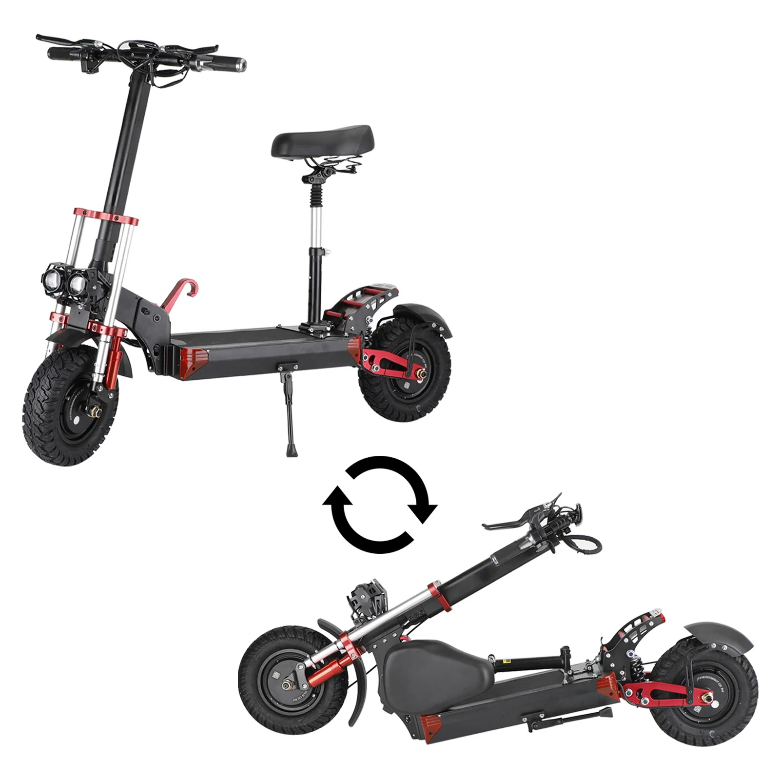 Artudatech 2000W Power Electric Scooter for adult With Seat LCD Display Screen Cruise Dual drive 12" tires