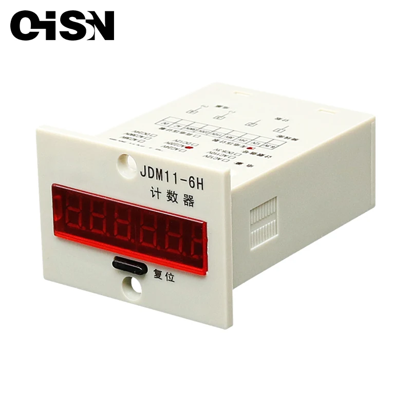 

Digital display counter JDM11-6H/5H electronic accumulator power failure memory industrial punch counter 220V